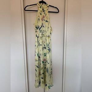Banana Republic Floral Soft Satin Midi Dress Size 6 petite